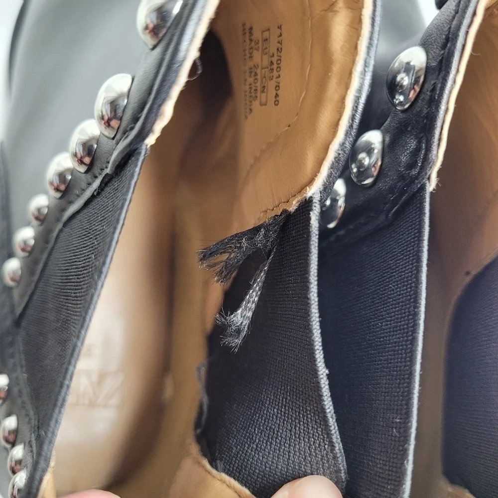 Zara Black Studded Booties - Picture 10 of 13